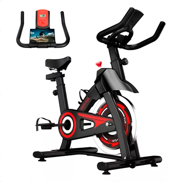 Bicicleta Spinning Ergométrica Compacta Vermelha